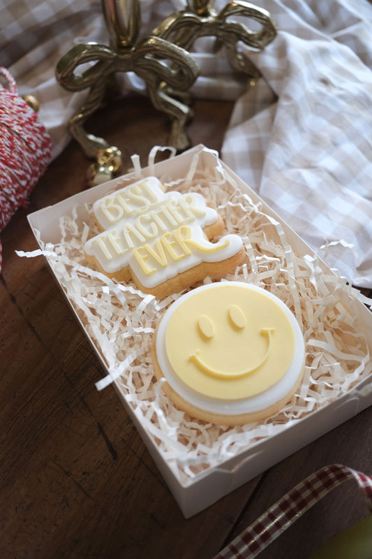 Best Teacher Ever with Smiley face - 2 Pack